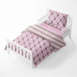 Bacati - Mod Dots Stripes Pink Fuschia Beige Chocolate 4 Pc Toddler Bedding Set 11 Bacati - Mod Dots Stripes Pink Fuschia Beige Chocolate 4 Pc Toddler Bedding Set -Nursery Nest Deals Store GUEST e9f4ad25 86cc 418b a6f0 04580905756f