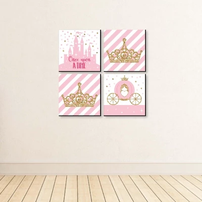 Big Dot Of Happiness Little Princess Crown - Kids Room, Nursery Decor & Home Decor - 11 X 11 Inches Nursery Wall Art - Set Of 4 Prints For Baby's Room 3 Big Dot Of Happiness Little Princess Crown - Kids Room, Nursery Decor & Home Decor - 11 X 11 Inches Nursery Wall Art - Set Of 4 Prints For Baby's Room - Image 3