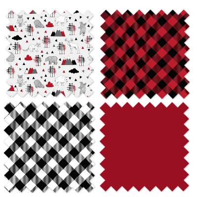 Bacati - Lumberjack Red Black 5 Pc Toddler Bedding Set 9 Bacati - Lumberjack Red Black 5 Pc Toddler Bedding Set - Image 9