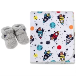 Fisher Price Fisher-Price Space Explorer Sherpa Lined Blanket And Plush Booties