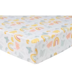 Sammy & Lou Butterflies And Sunshine Microfiber Crib Sheet - 2pk