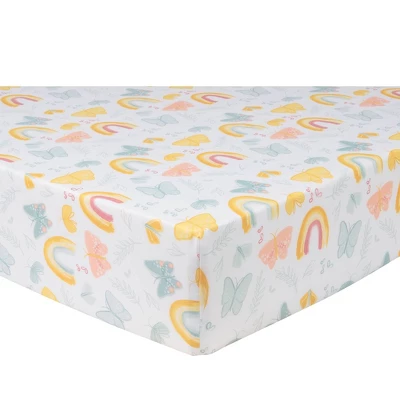 Sammy & Lou Butterflies And Sunshine Microfiber Crib Sheet - 2pk 1 Sammy & Lou Butterflies And Sunshine Microfiber Crib Sheet - 2pk