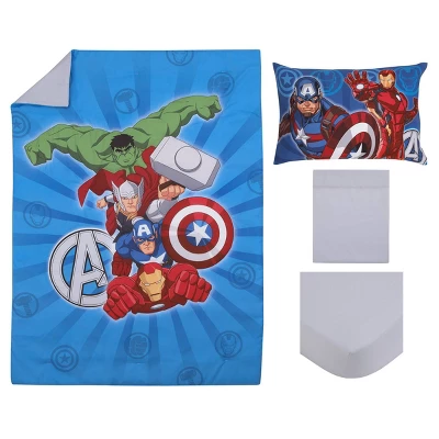 4pc Toddler Marvel Team Avengers Bedding Set 5 4pc Toddler Marvel Team Avengers Bedding Set - Image 5