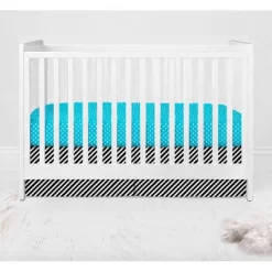 Bacati - Love Aztec Print Black Turquoise 10 Pc Crib Bedding Set With Long Rail Guard Cover -Nursery Nest Deals Store GUEST ed0e2871 4931 4987 9b36 b972b429d62e