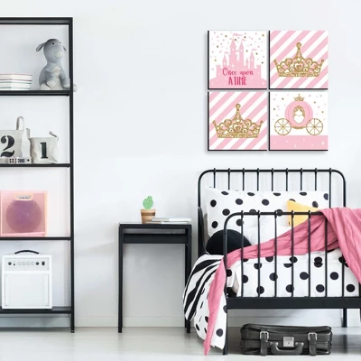 Big Dot Of Happiness Little Princess Crown - Kids Room, Nursery Decor & Home Decor - 11 X 11 Inches Nursery Wall Art - Set Of 4 Prints For Baby's Room 2 Big Dot Of Happiness Little Princess Crown - Kids Room, Nursery Decor & Home Decor - 11 X 11 Inches Nursery Wall Art - Set Of 4 Prints For Baby's Room - Image 2