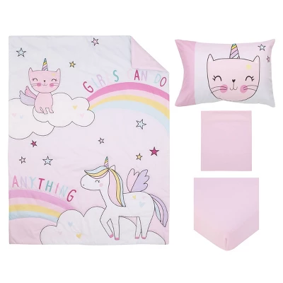 4pc Toddler Everything Caticorn Girl Power Kids' Bedding Set 6 4pc Toddler Everything Caticorn Girl Power Kids' Bedding Set - Image 6