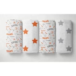 Bacati - Boys Basketball Muslin Orange Gray 8 Pc Crib Bedding Set With Long Rail Guard Cover -Nursery Nest Deals Store GUEST f451b1bf ed19 44d9 a8c5 743ee4be98c3