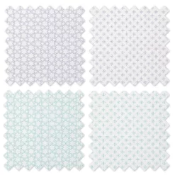 Bacati - Petals/Floral Muslin Swaddling Blankets Set Of 4 Aqua/Lilac -Nursery Nest Deals Store GUEST f8da7074 81ac 4f09 97a3 9617a3614f67