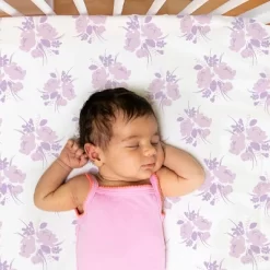 The Peanutshell Purple Floral 4-Pack Crib Fitted Sheet Set In Purple/Pink/White -Nursery Nest Deals Store GUEST fbda5638 661f 450b abb4 2f31e61d2fb6