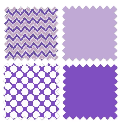 Bacati - MixNMatch Purple Chevron Dots 3 Pc Toddler Sheet Set 6 Bacati - MixNMatch Purple Chevron Dots 3 Pc Toddler Sheet Set - Image 6