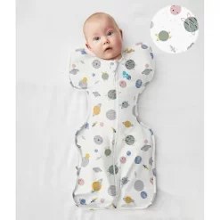 Love To Dream Designer Collection Adaptive Swaddle Wrap - Lite Space White - Newborn